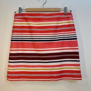Ann Taylor LOFT Outlet Womens Striped Pencil Skirt Sz 4 Short Multicolor Rainbow